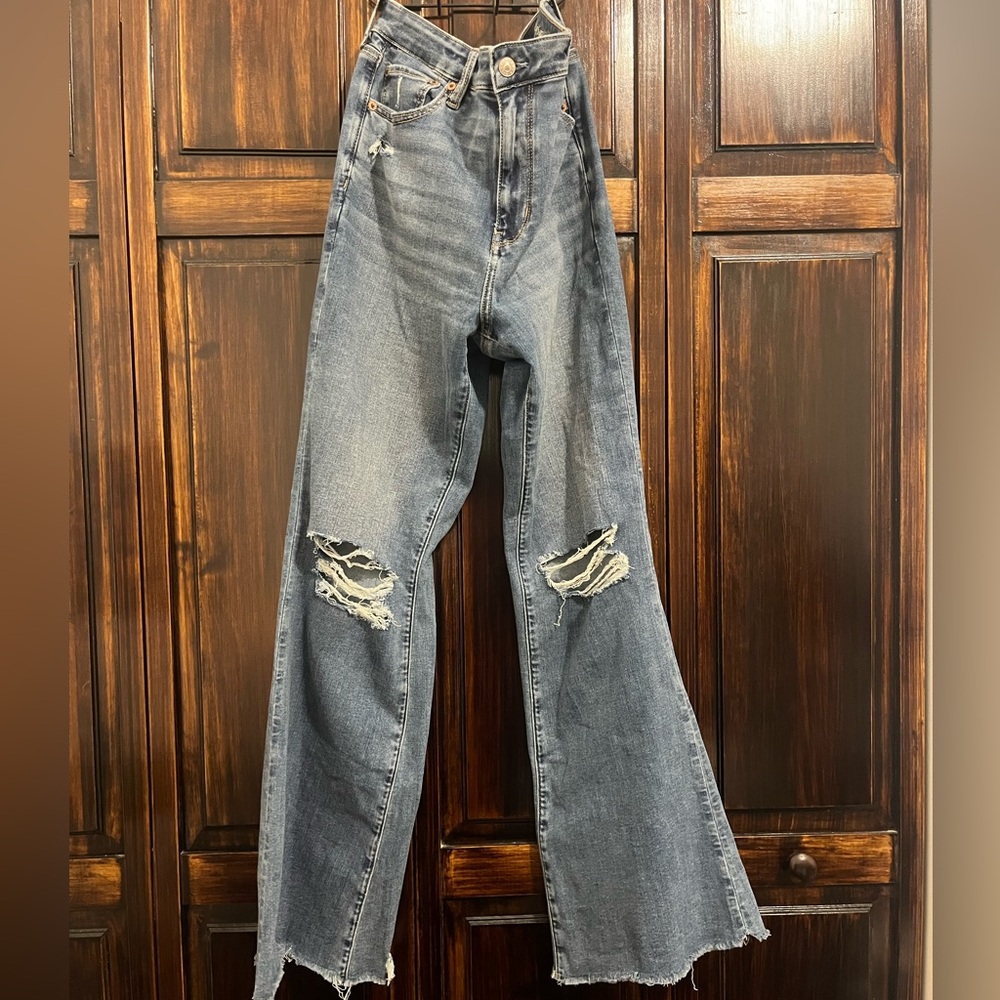 Women's American Eagle Outfitters Boot Cut Distressed Jeans